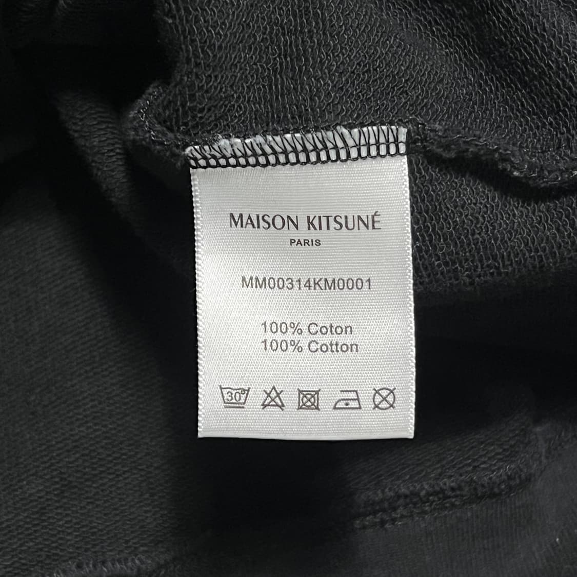 S 메종키츠네 폭스헤드 블랙 하프집업 긴팔티셔츠 상품이미지5