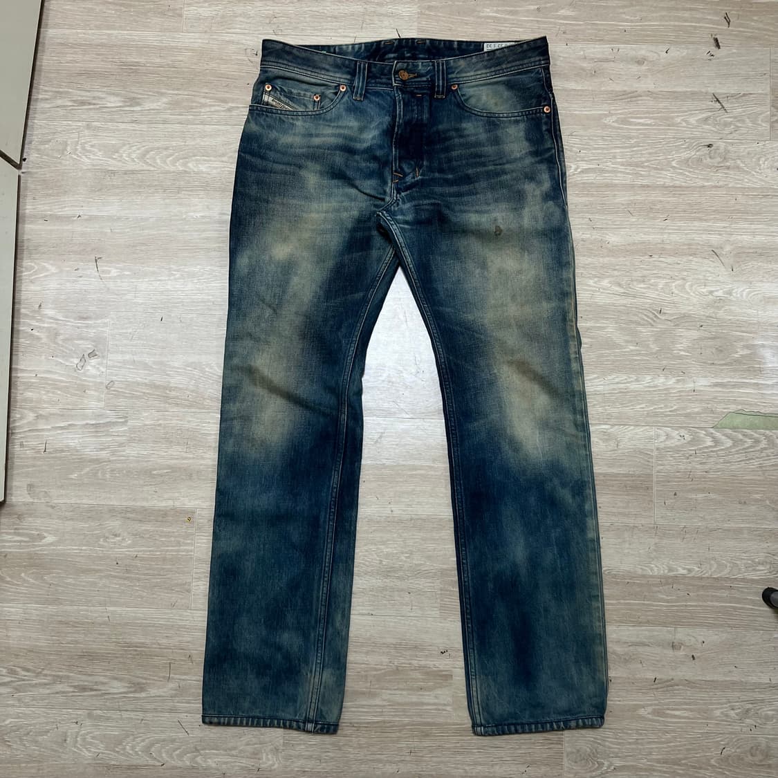 디젤 맨 사파도 빈티지 워싱 레귤러 데님팬츠 청바지[중청] 32 상품이미지1