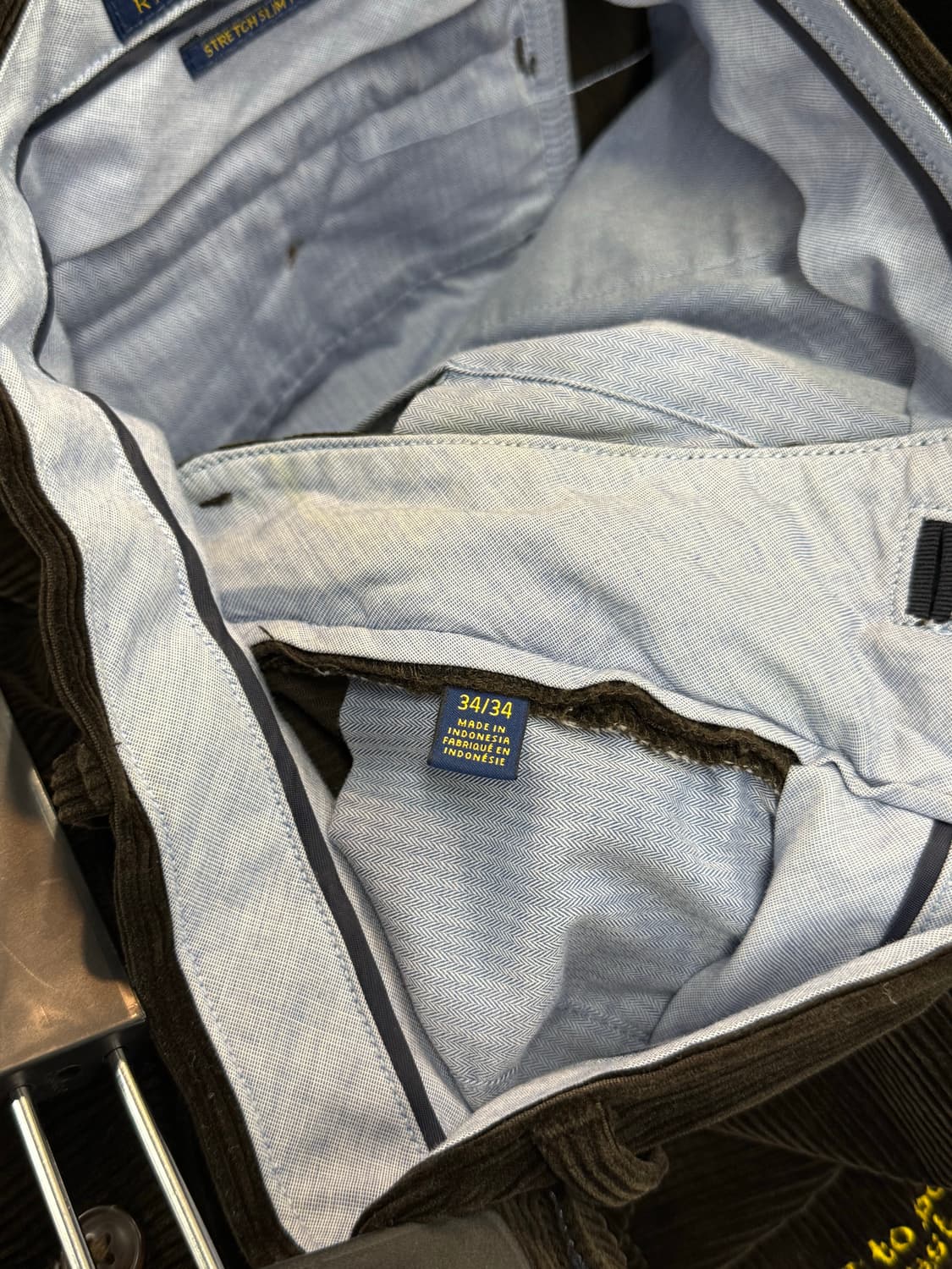 Polo RalphLauren 남성 브라운 코듀로이 자수 팬츠 34 상품이미지6