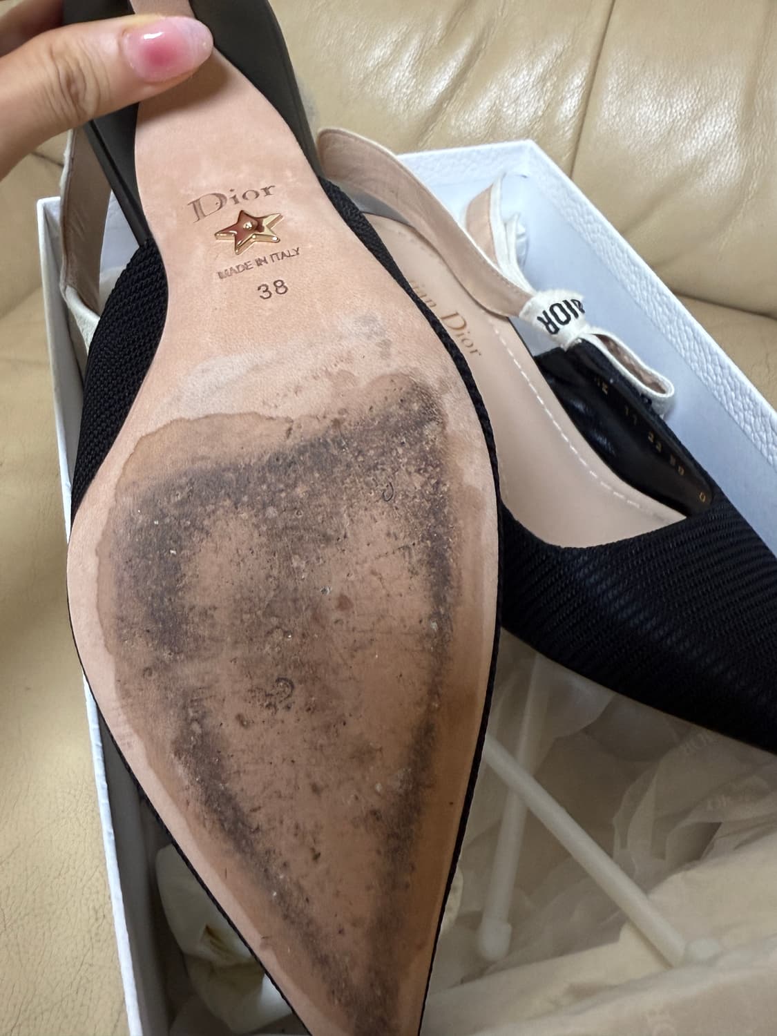 🌹디올 구두 디올 자디올 구두 38 디올슬링백🌹 상품이미지3