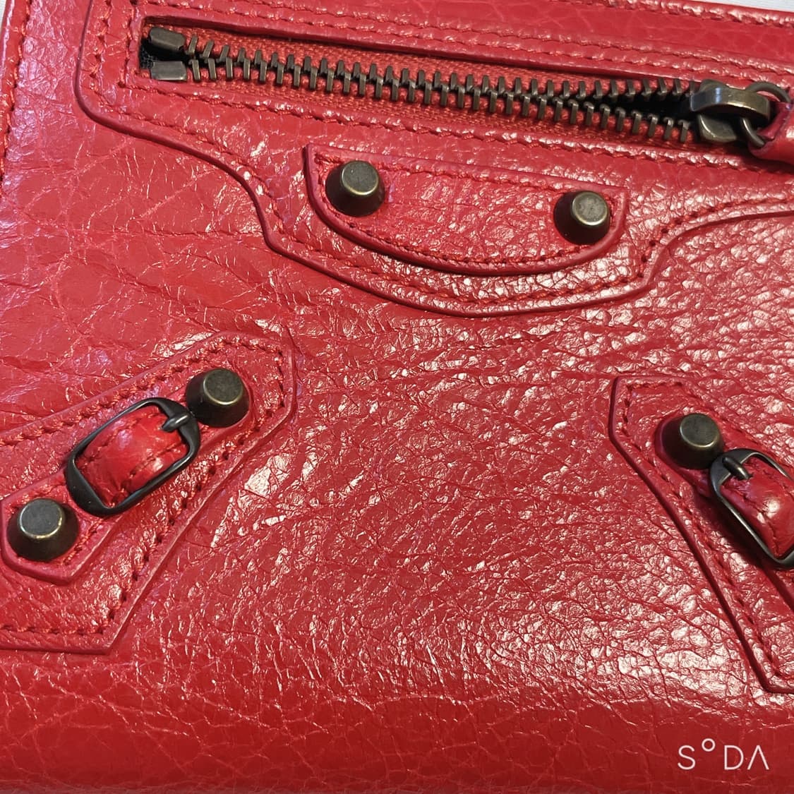 발렌시아가 모터 반지갑 레드 상품이미지9