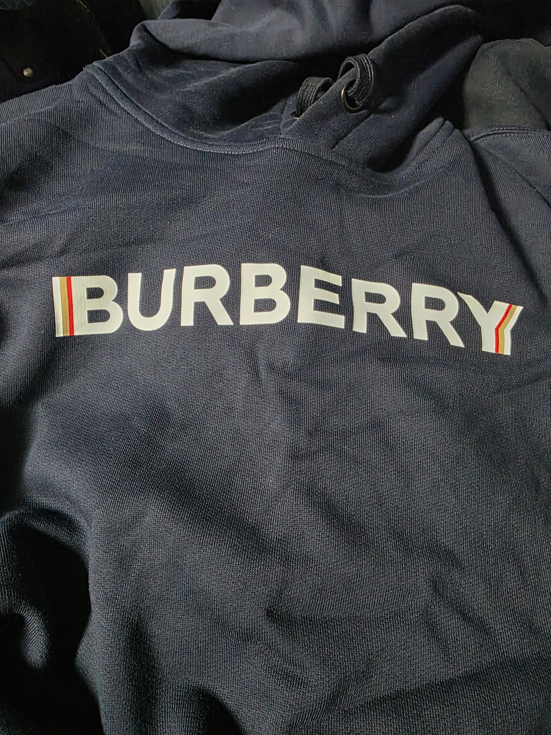 버버리 남성 네이비 후드티 XL 상품이미지6