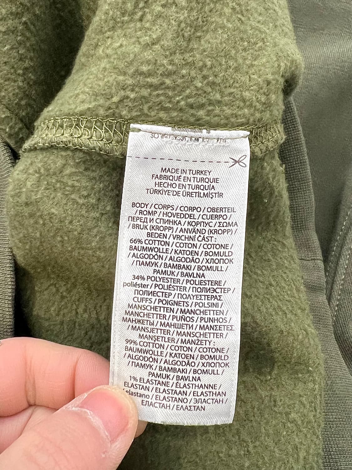 폴로 랄프로렌 카키 그린 폴로 베어 플리스 후디 스웨트 셔츠 상품이미지9