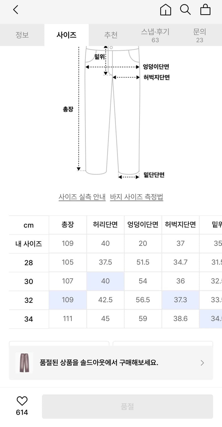비슬로우 원턱 워시드 데님팬츠32 상품이미지4