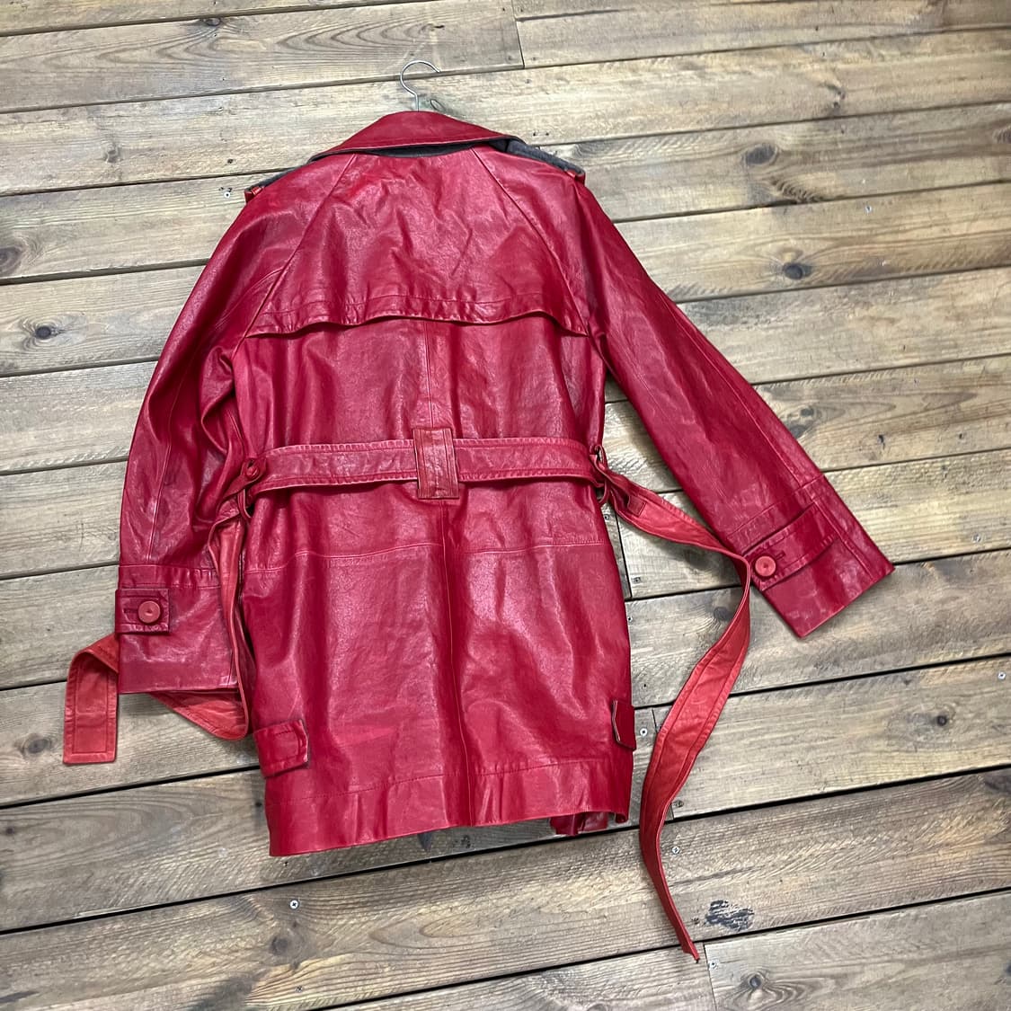 오브제 양가죽 울 배색 코트 자켓 상품이미지2