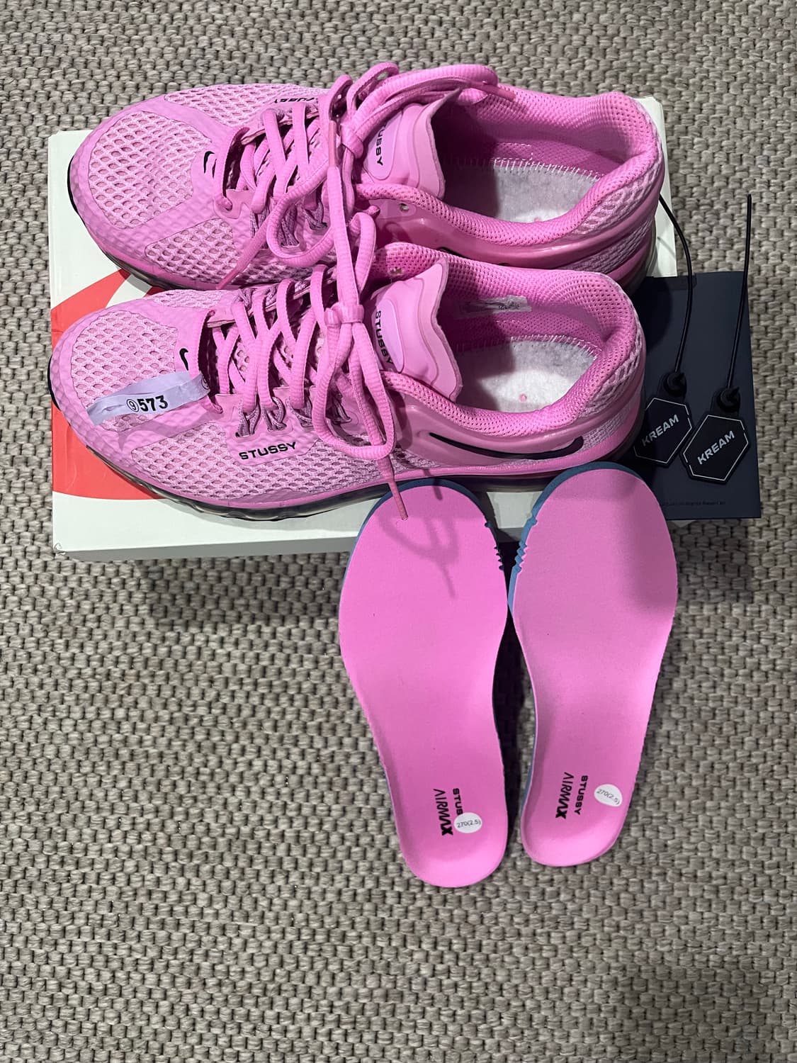 나이키x스투시 에어맥스 2013 사이킥 핑크 270 상품이미지1