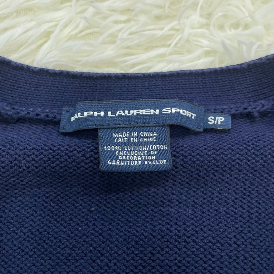 폴로 랄프로렌 크레스트 브이넥 가디건 네이비 상품이미지4