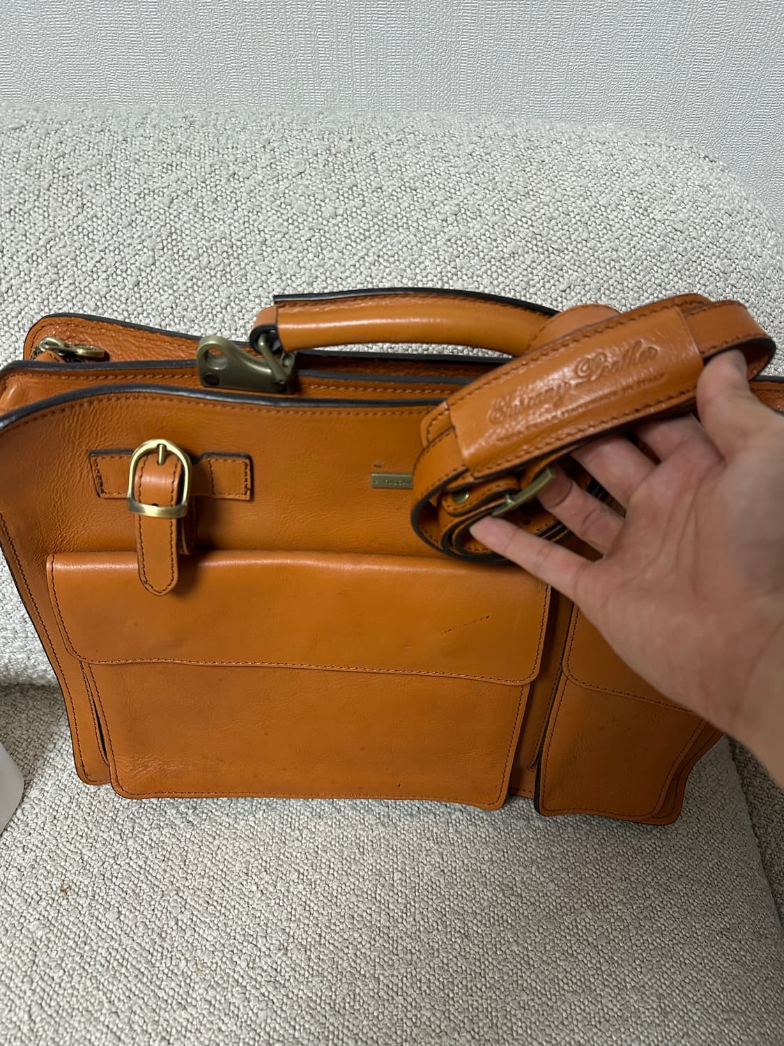 베라펠레 이태리 수제 가죽 서류 가방 팝니다 상품이미지3