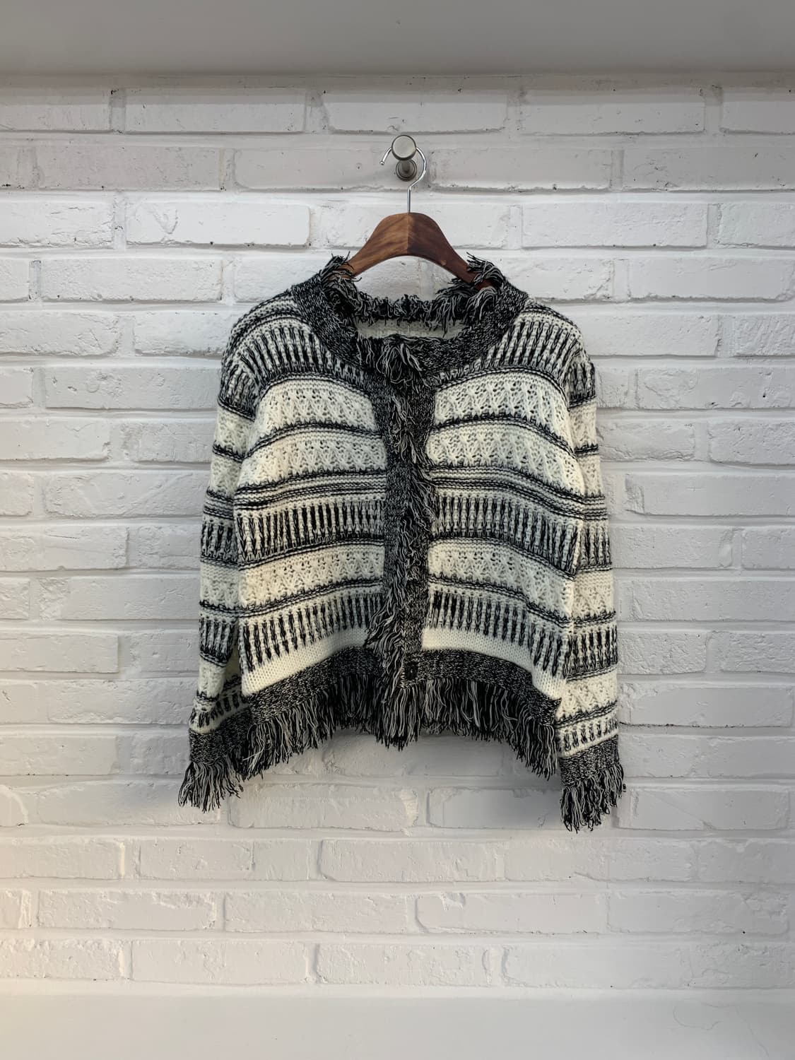 수술 프린지 트위드 가디건 상품이미지1