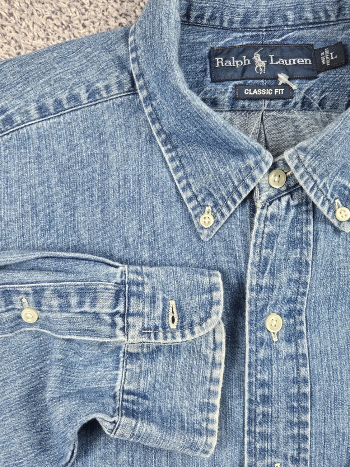폴로랄프로렌 포니 클래식 핏 데님 셔츠 ( L ) / 10532 상품이미지9