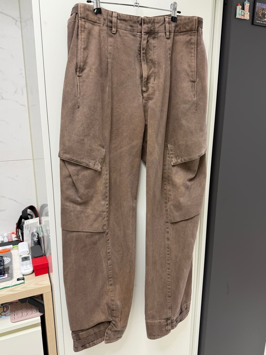(2) symm mono flap pocket pants brown 상품이미지1