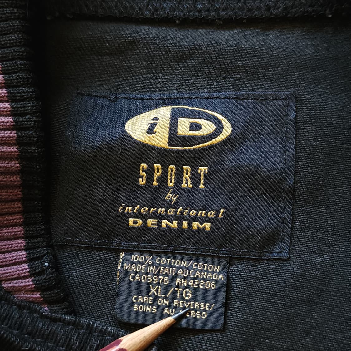 90s 빈티지 데님자켓 블랙 데님 바시티 재킷 빅사이즈 데님 XL 상품이미지6