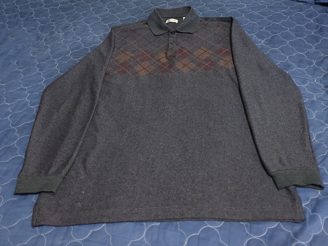 HAGGAR 코튼 긴팔 카라티 그레이 (S) 상품이미지1