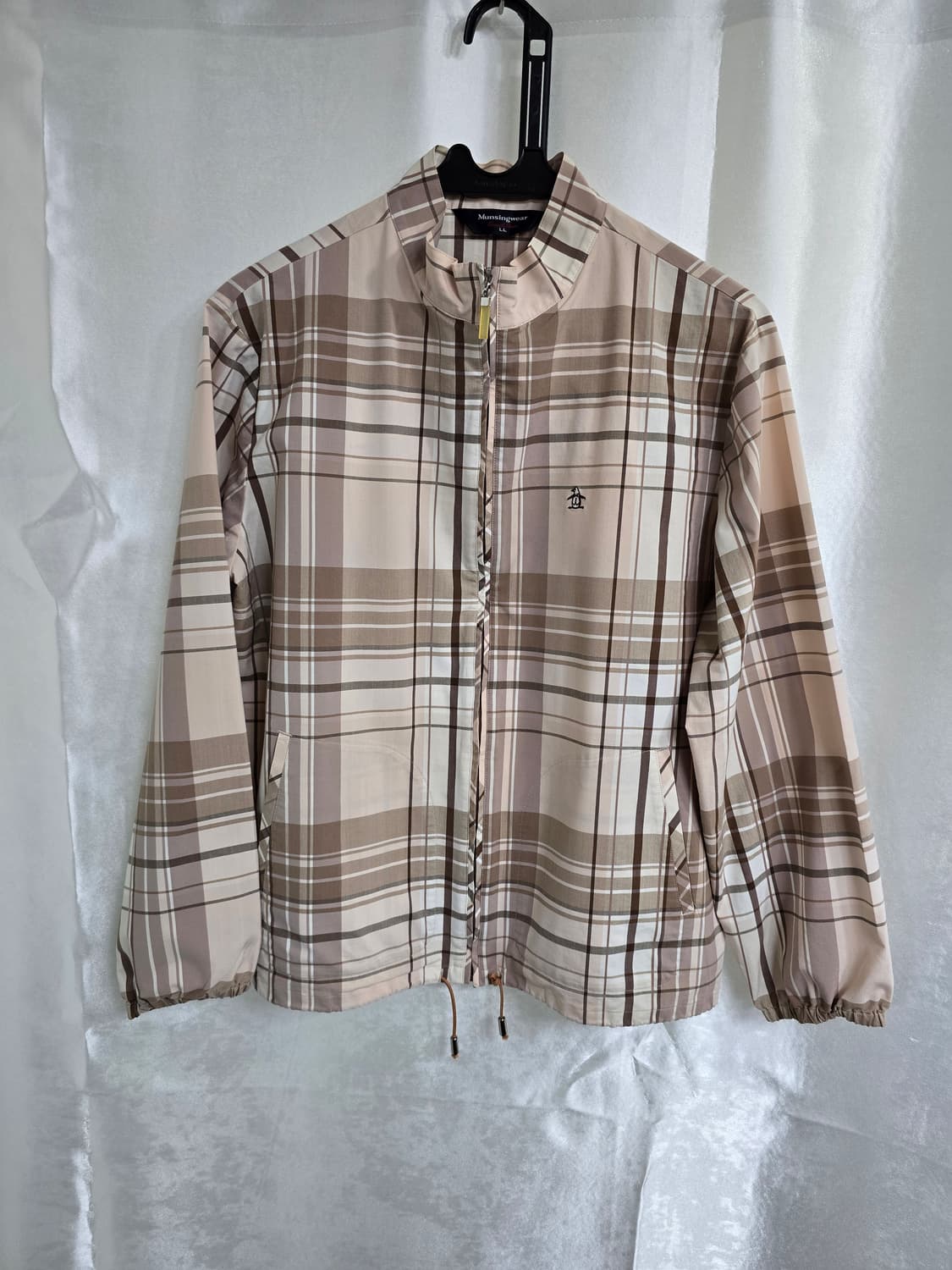 Munsingwear 체크 패턴 집업 자켓 (2147) 상품이미지1