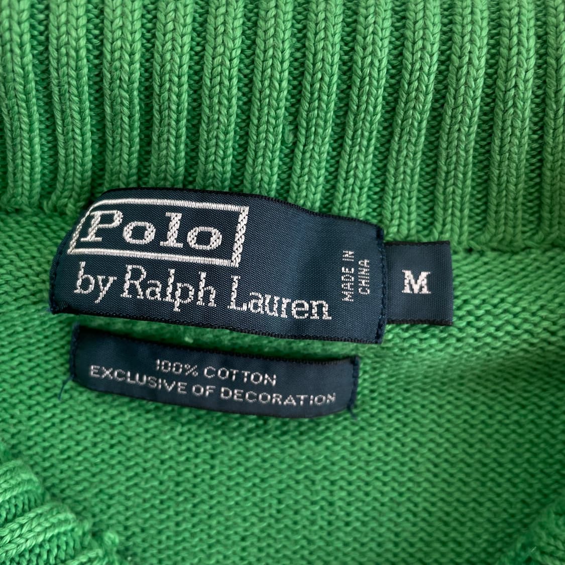 Polo  폴로 랄프로렌 자수 그린 반집업 니트 상품이미지4