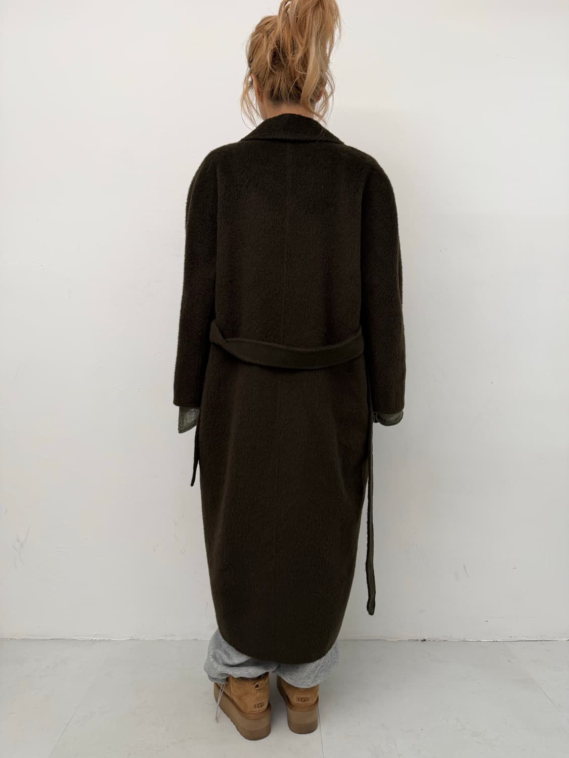 카키 오버핏 롱코트 상품이미지4