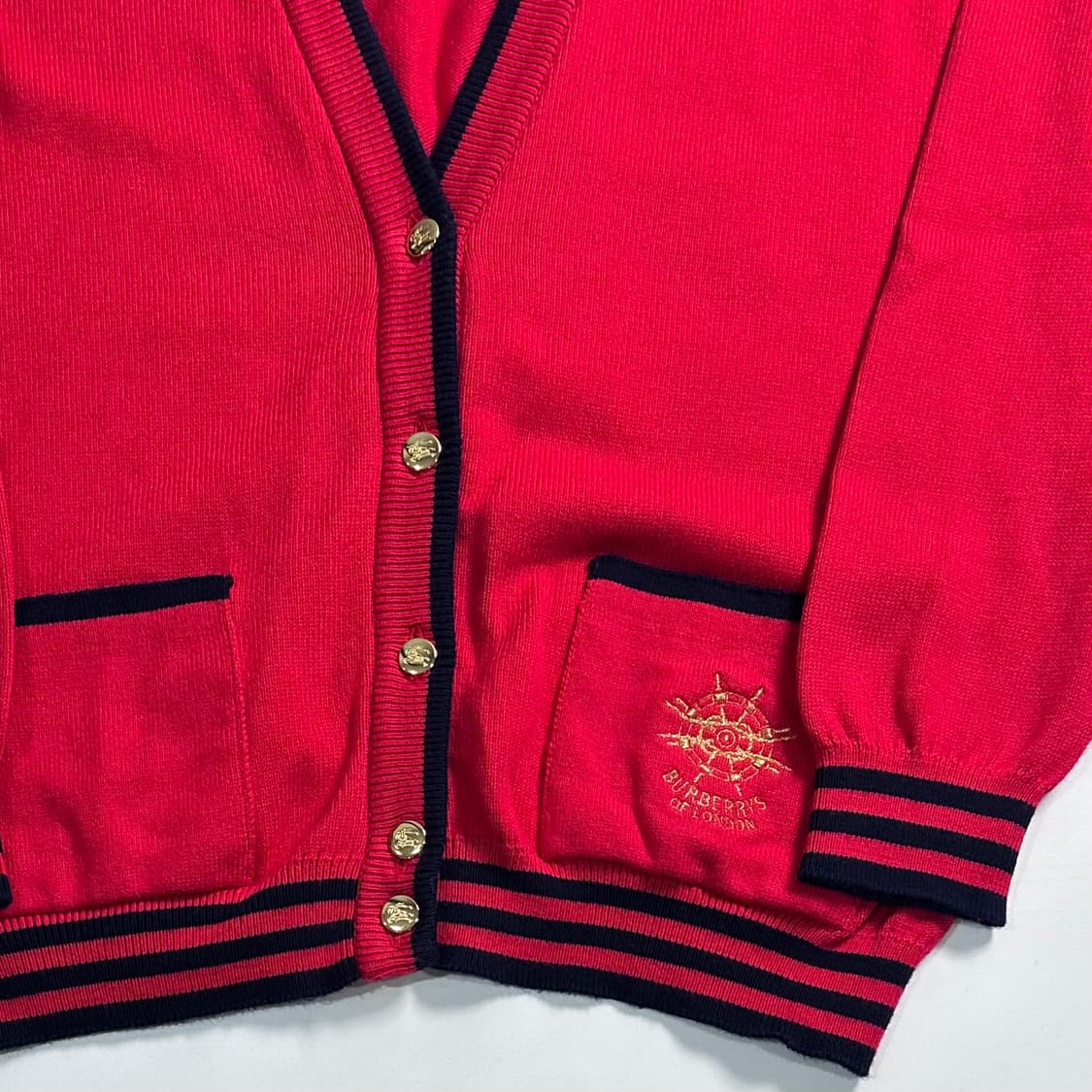 90s 버버리 금장 가디건   상품이미지2