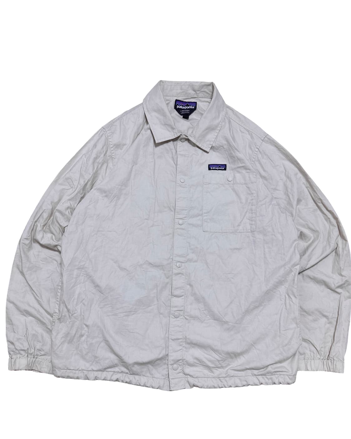 파타고니아 로고 베이지 셔츠자켓 상품이미지1
