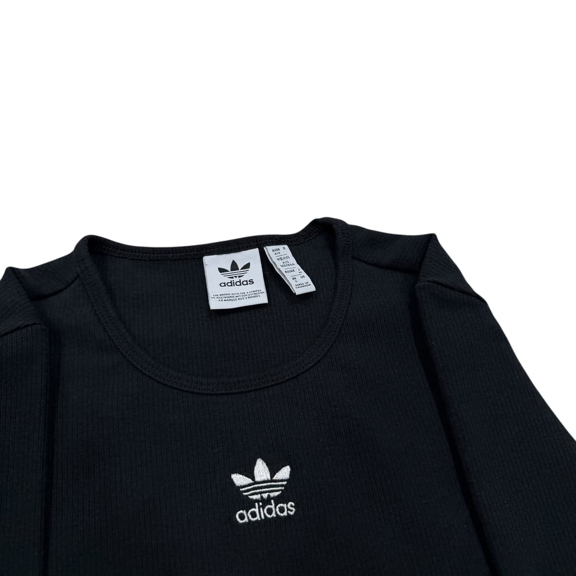 아디다스 딱붙핏 여성 에센셜 립 롱슬리브 긴팔티 블랙 S 상품이미지2