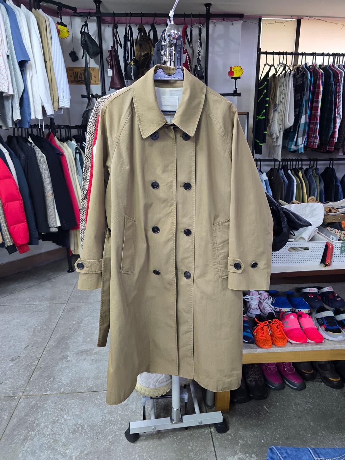 톰보이 더블 버튼 롱 트렌치 코트 (1266) 상품이미지1