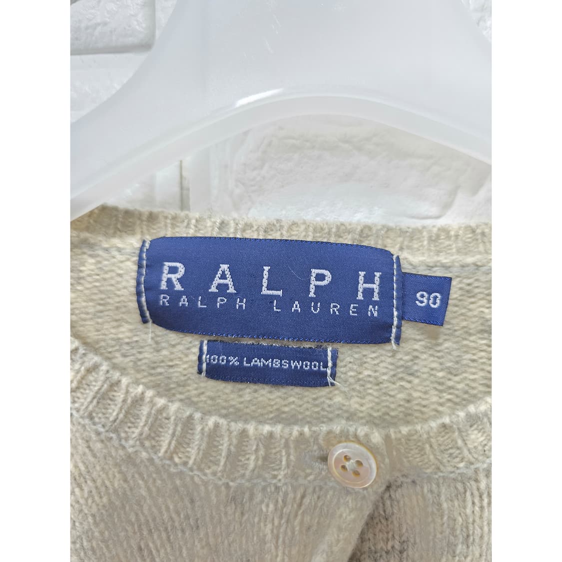 택포//폴로랄프로렌 램스울 니트 가디건 90 상품이미지2