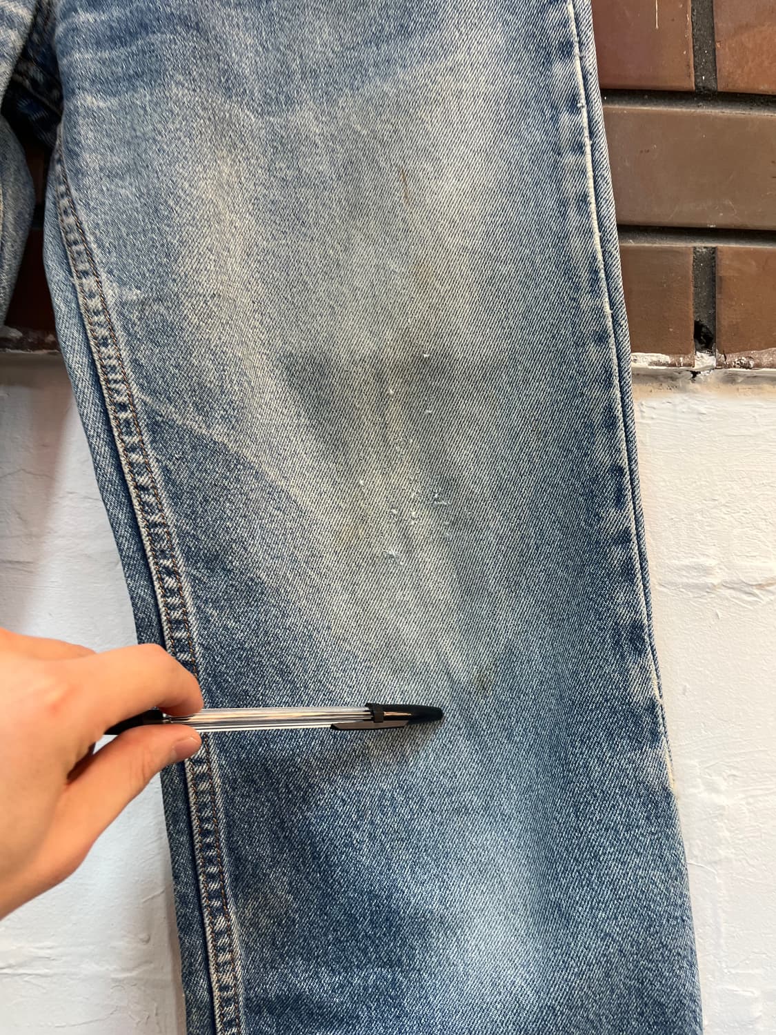 Levis 610 오렌지탭 워싱 데님 팬츠 30x32 상품이미지6