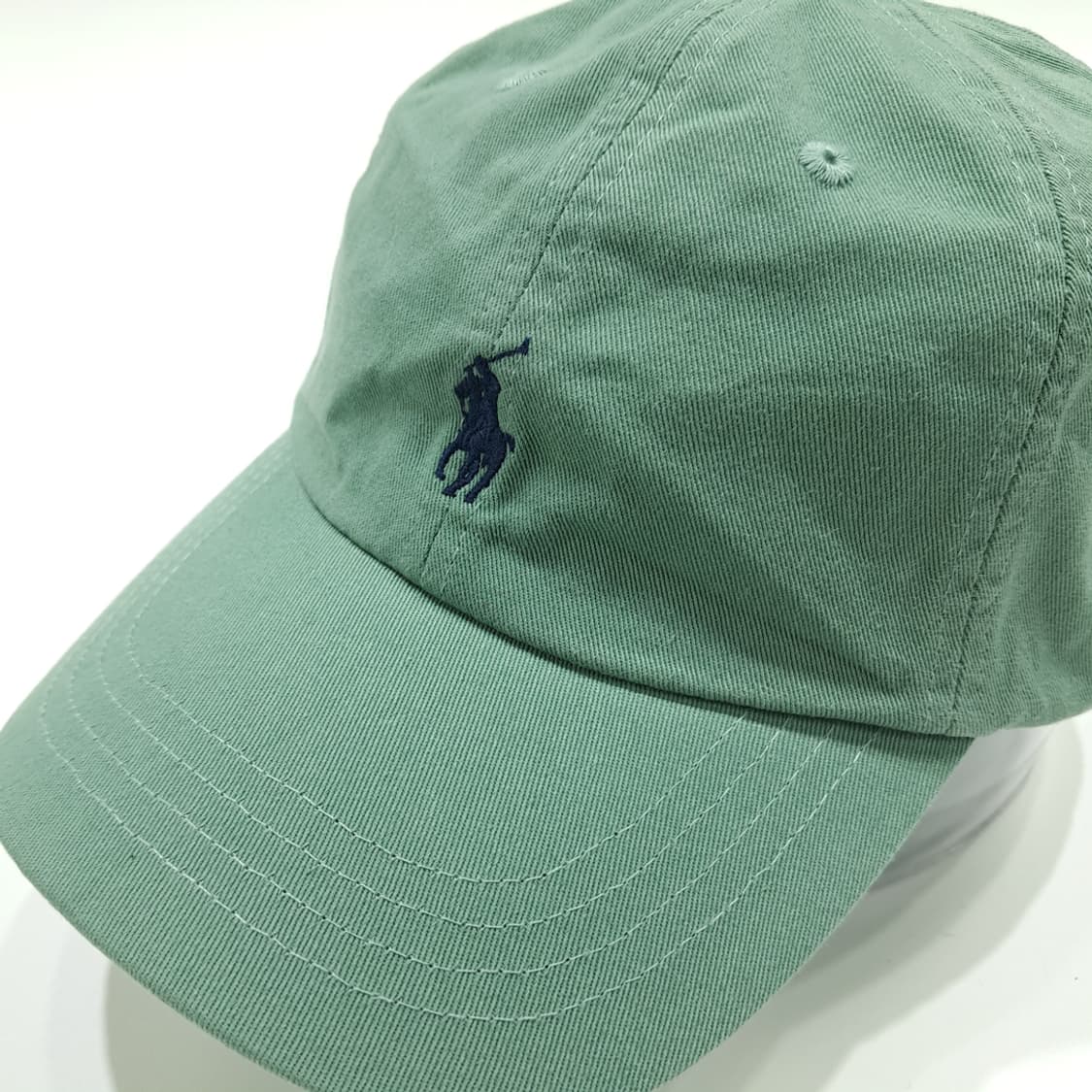 CN873 폴로 랄프로렌 에메랄드그린 블랙 자수 볼캡 모자 상품이미지1