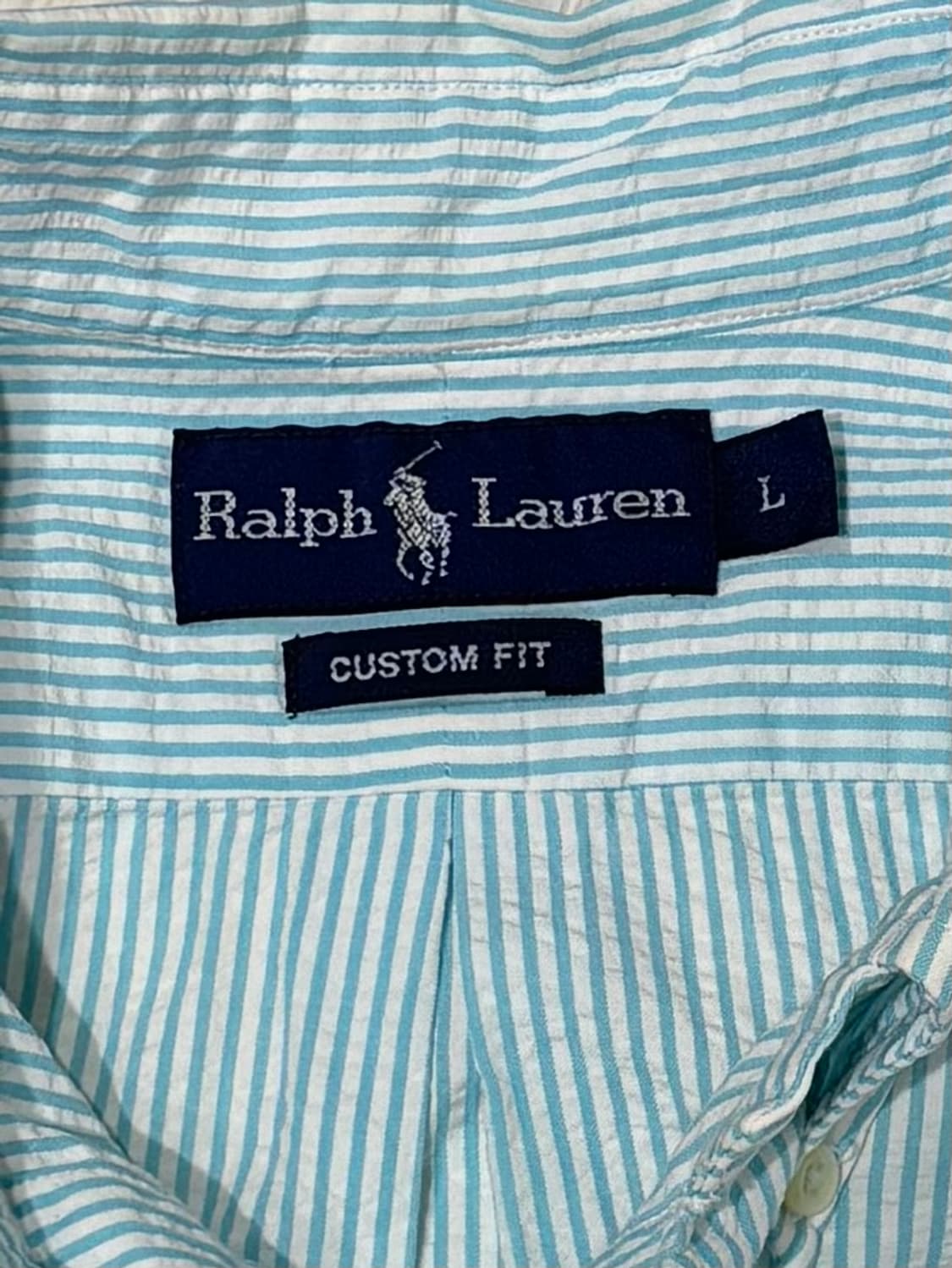 폴로랄프로렌 민트 스트라이프 시어서커 반팔 셔츠 상품이미지6