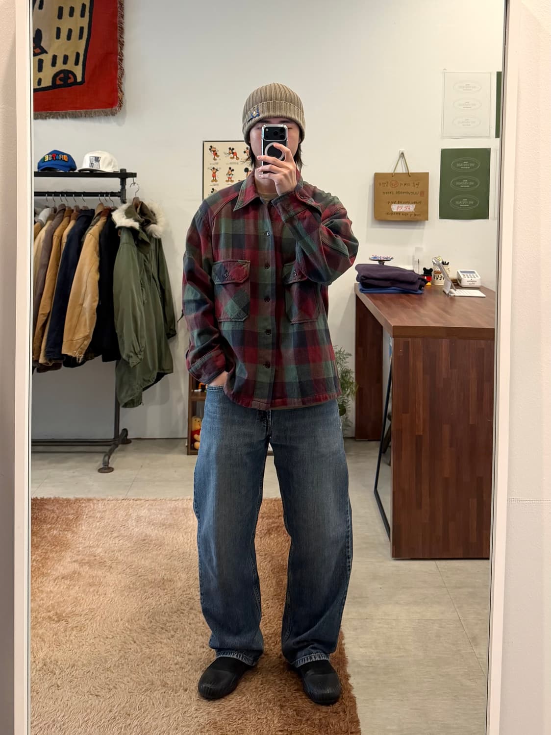 Nepenthes 네펜데스 플란넬 체크 셔츠 (made in Japan) 상품이미지2