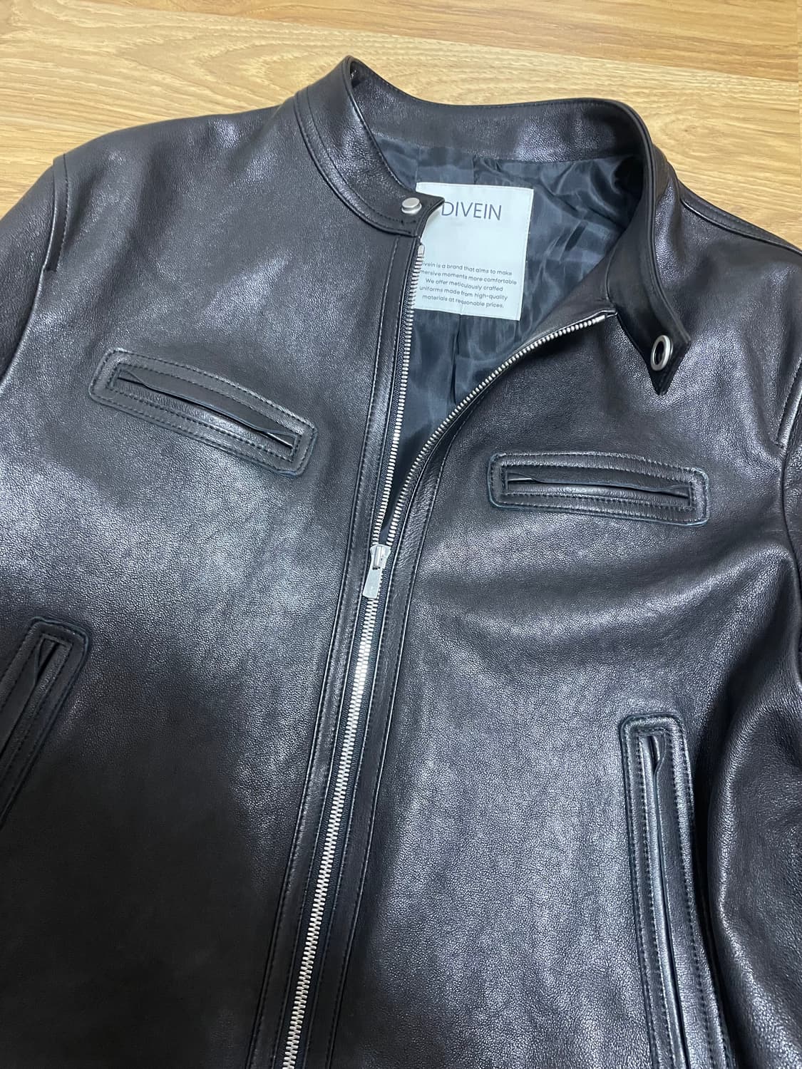 다이브인 블랙 레더 자켓 1사이즈 상품이미지1