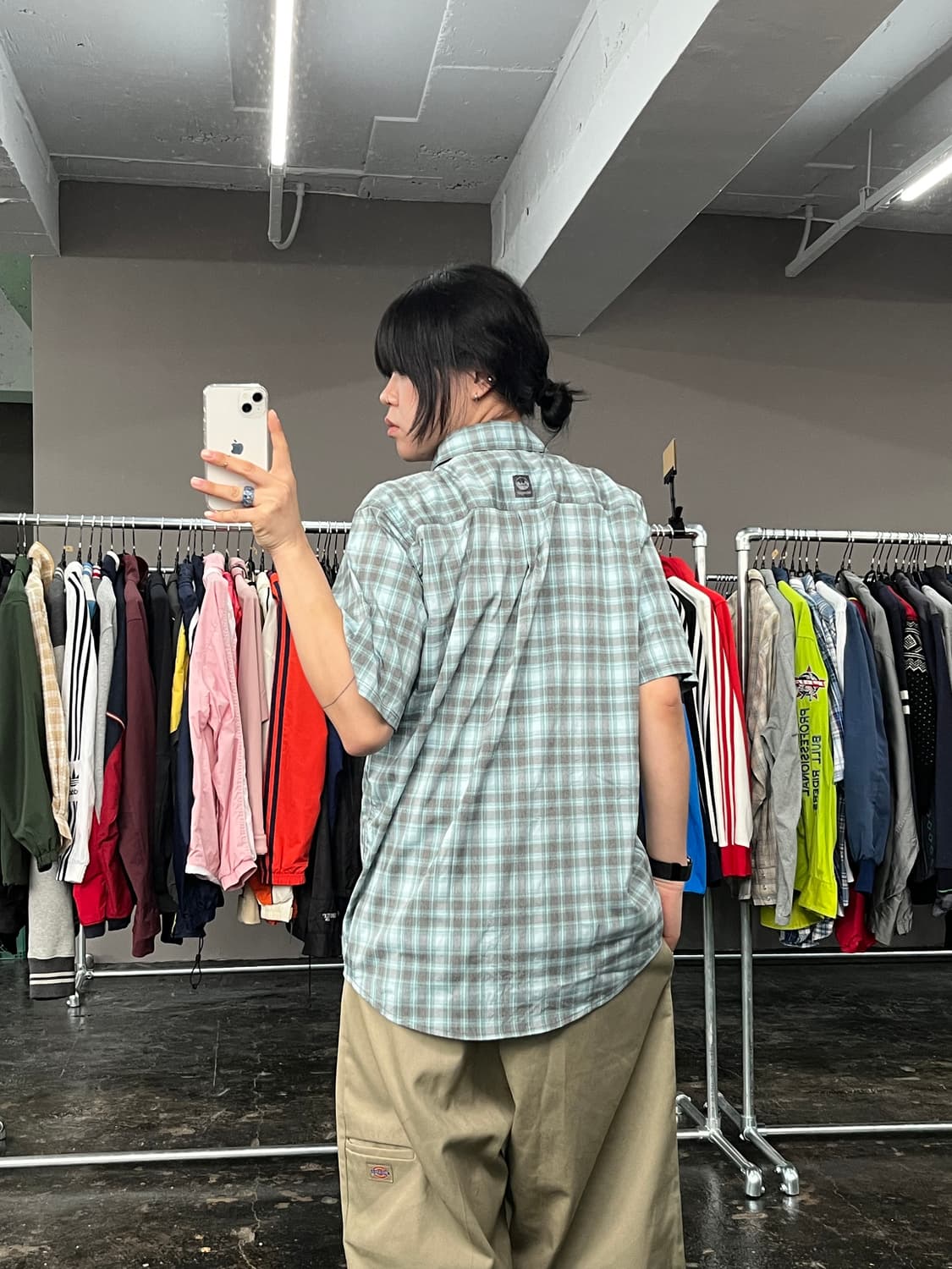 랭글러 반팔 체크 셔츠 상품이미지5