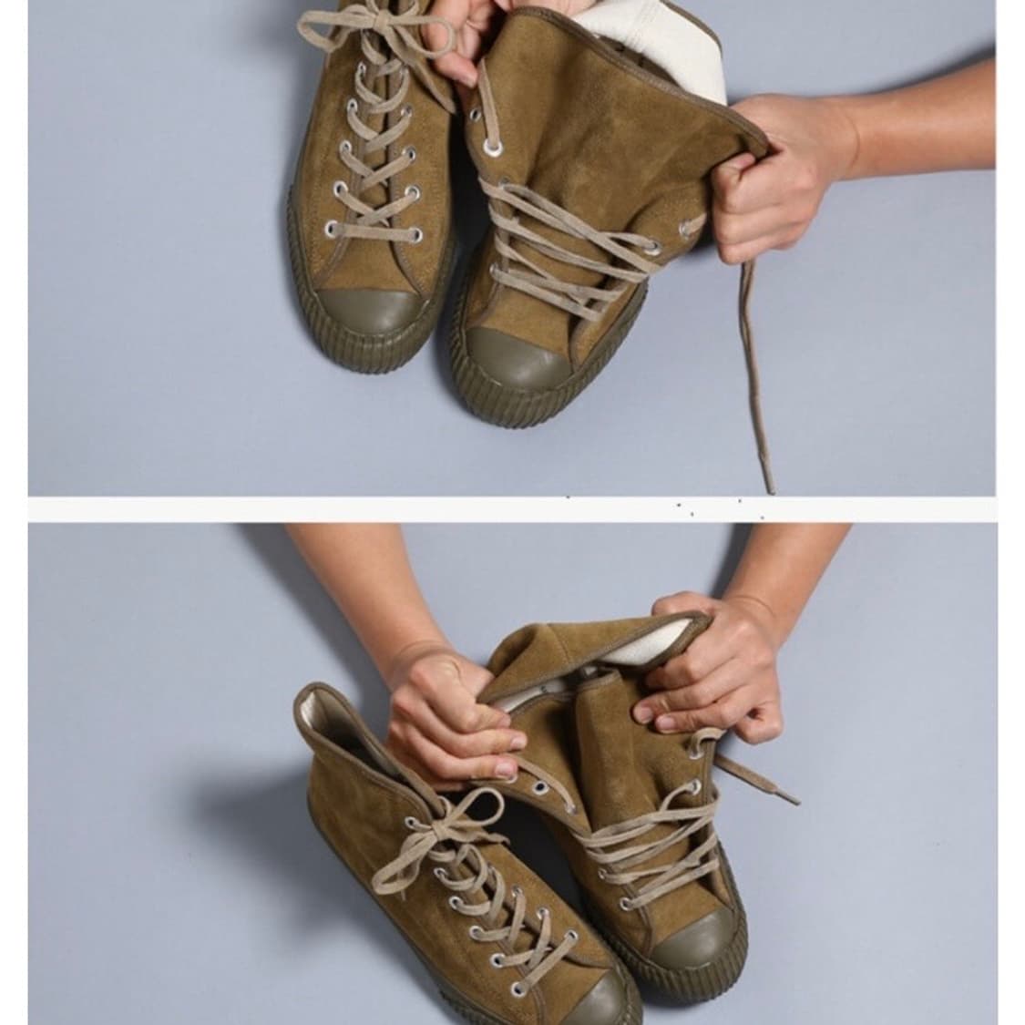 새상품280) 캐치볼 스웨이드 하이탑 M-03H 카멜 부츠 워커 컨버스 상품이미지4