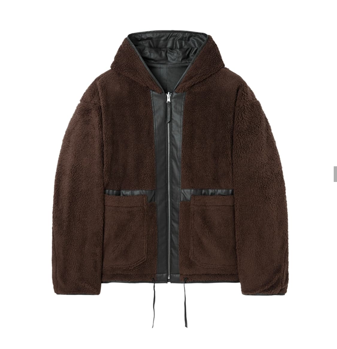 인사일런스 왁스 코티드 리버시블 점퍼 DARK BROWN 상품이미지2