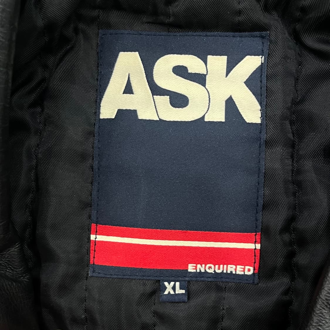 XL ASK 소가죽 사이드라인 레더 기죽 a-2 자켓 상품이미지6