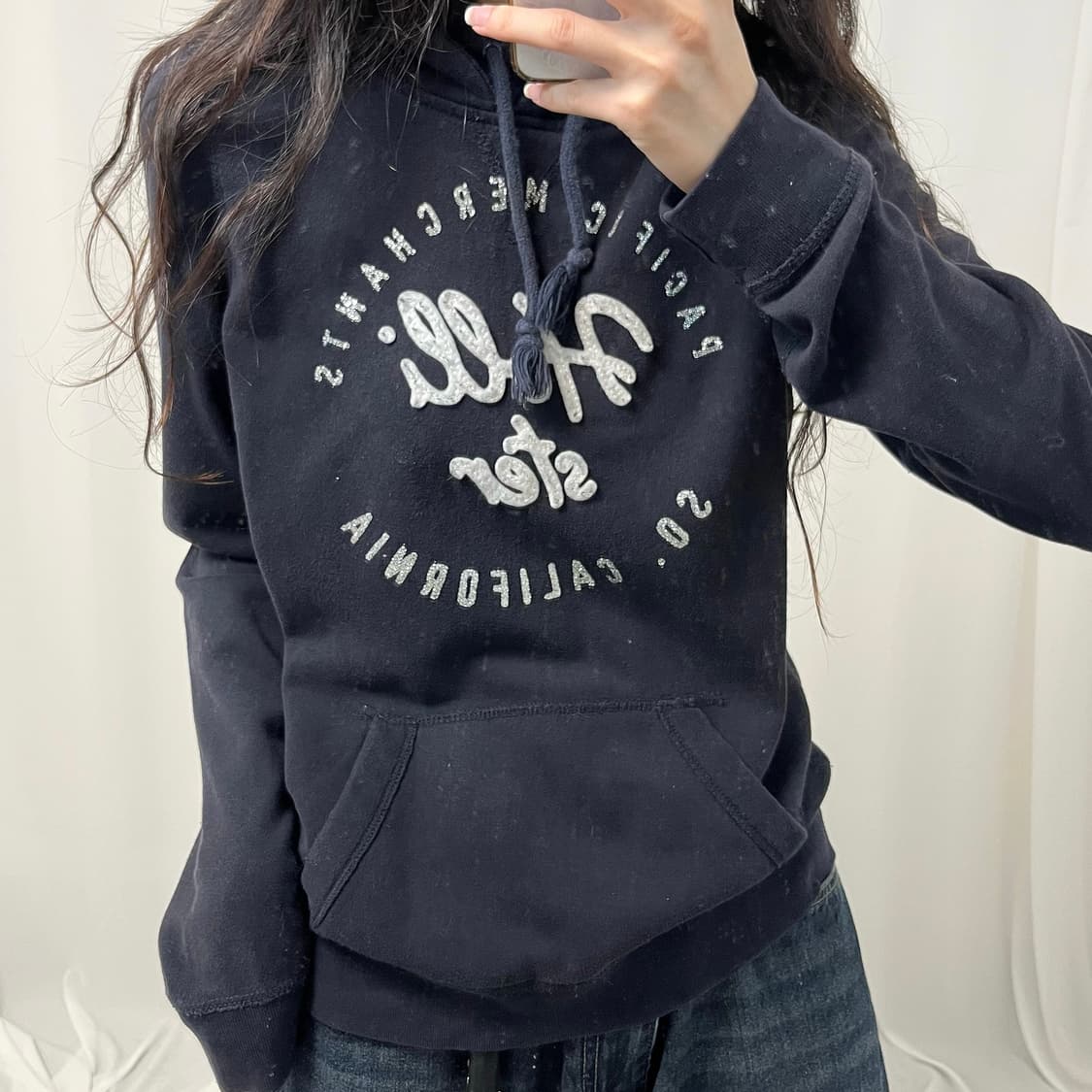 Hollister navy hoodie 상품이미지3