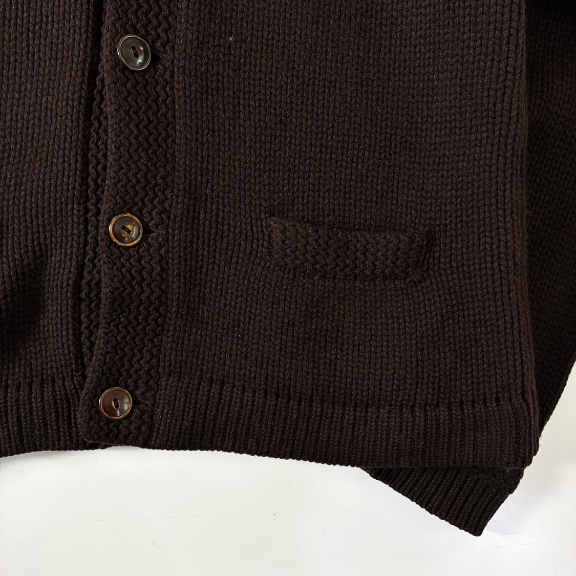 Polo 폴로 랄프로렌 램스울 브라운 업버튼 가디건 상품이미지4