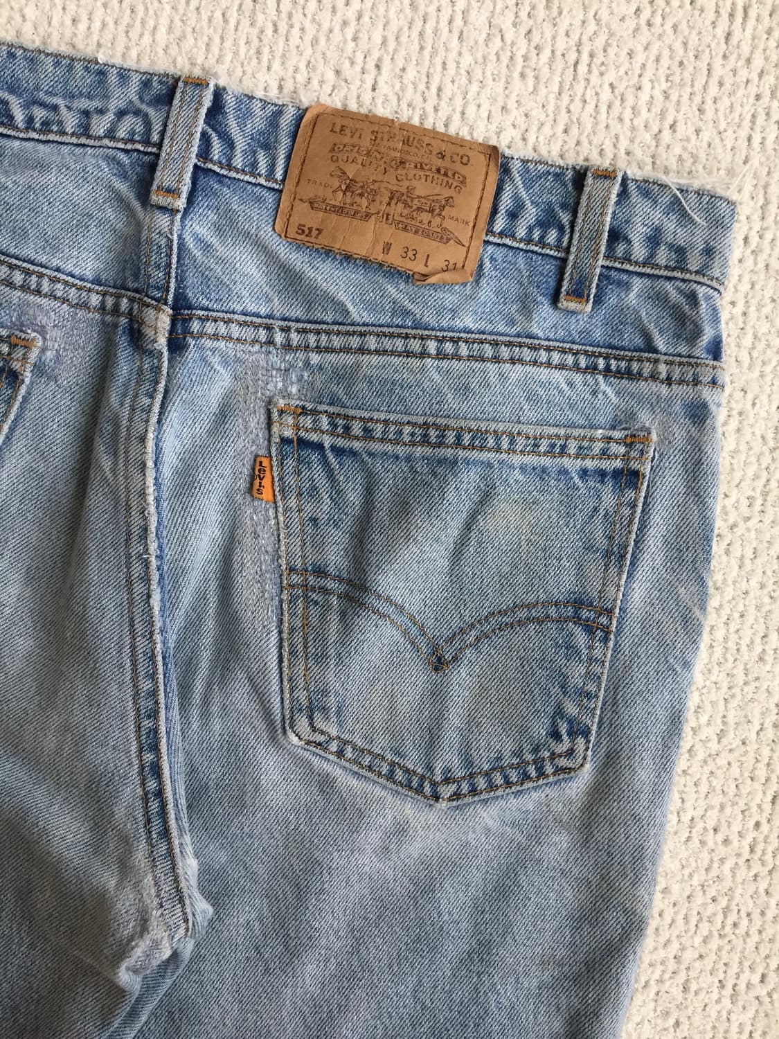90‘s levis 517 리페어 부츠컷 데님 굿페이딩 상품이미지8