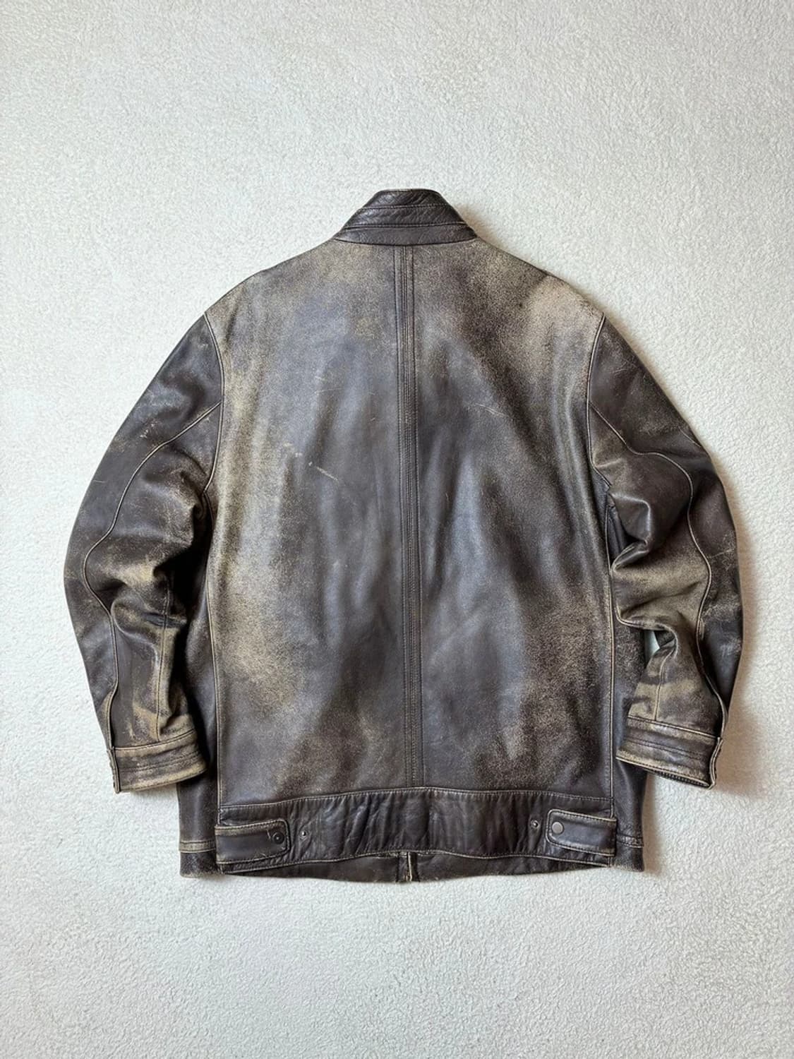 Selected 90's Cow 레더 페이딩 가죽 자켓 PN6378 상품이미지6