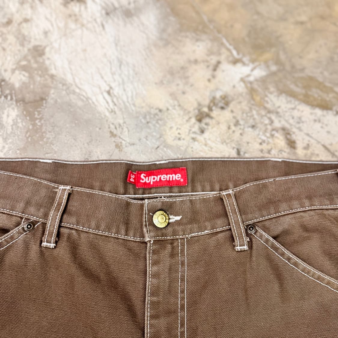 슈프림 더블니 페인터 팬츠 브라운 - 22SS 상품이미지7