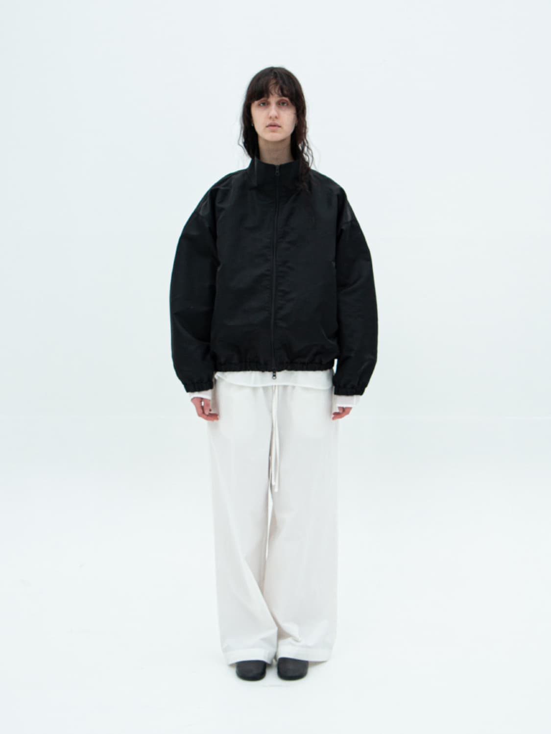 오브헤덴 Doppioni nylon overfit jacket 블랙 상품이미지2