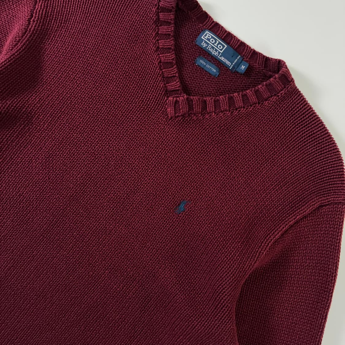 Polo 폴로 랄프로렌 코튼 버건디 니트 상품이미지3