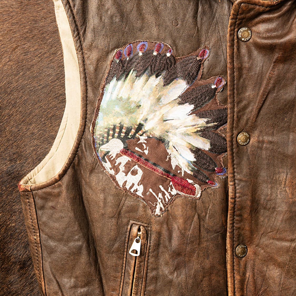 [L] 80s 아비렉스 B-9 레더 플라이트 베스트  상품이미지3