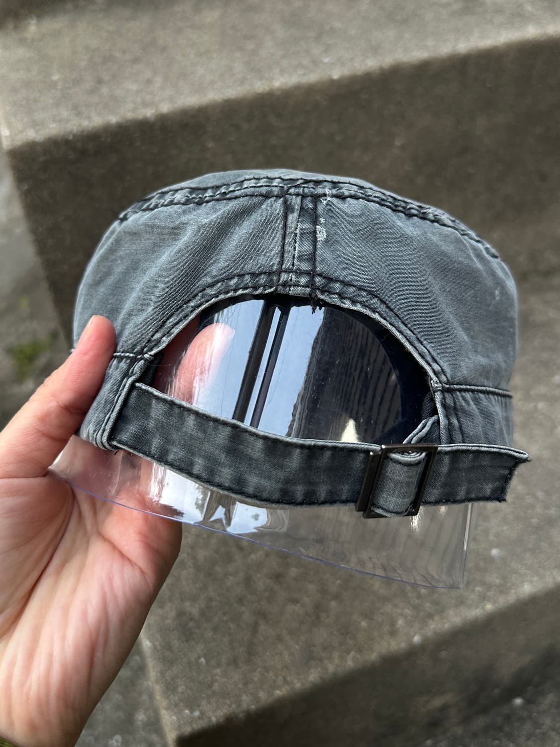 Gray washing grunge denim cap  상품이미지2
