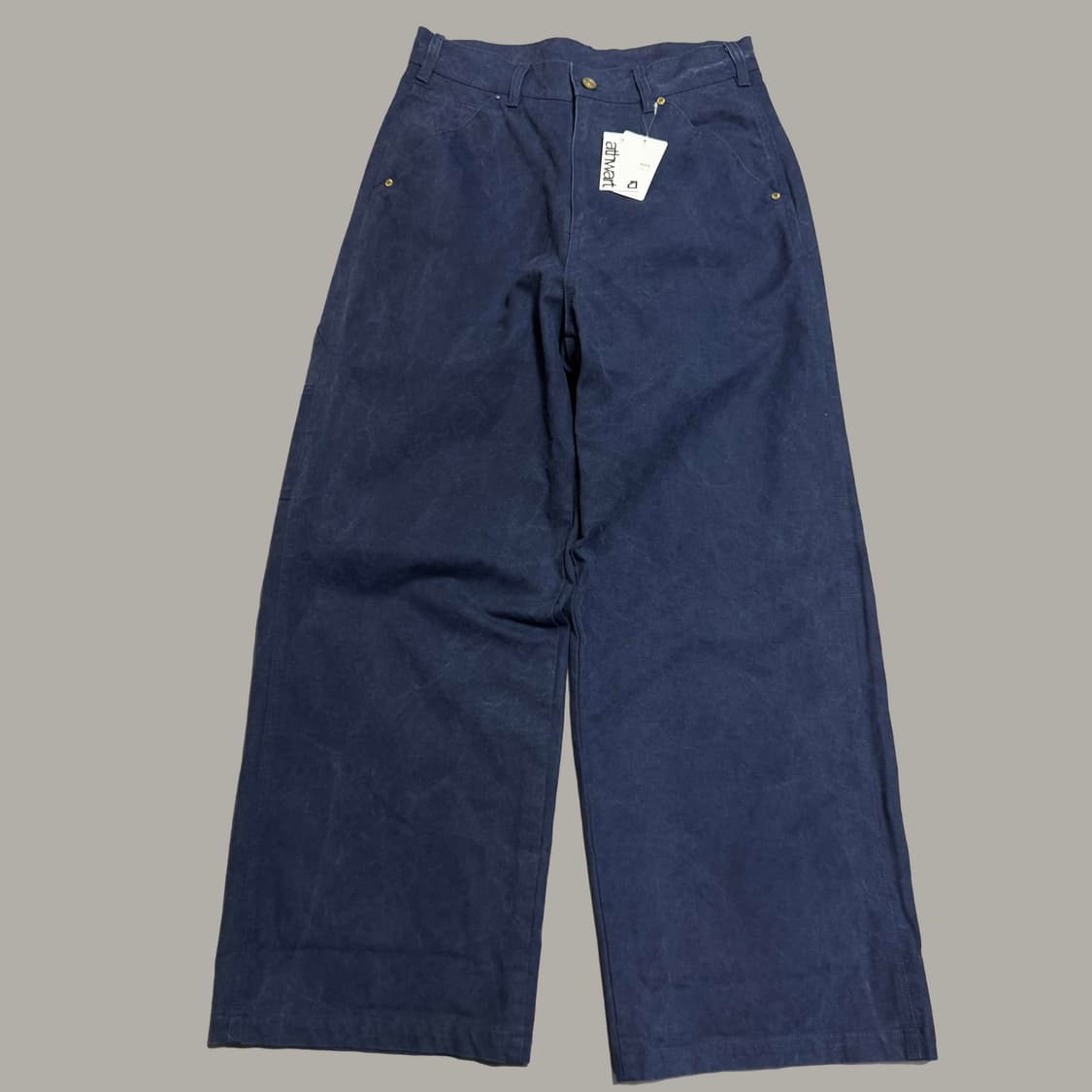 INHERIT by 저널스탠다드 블루 코튼 데님 루즈 와이드 워크 팬츠 상품이미지8