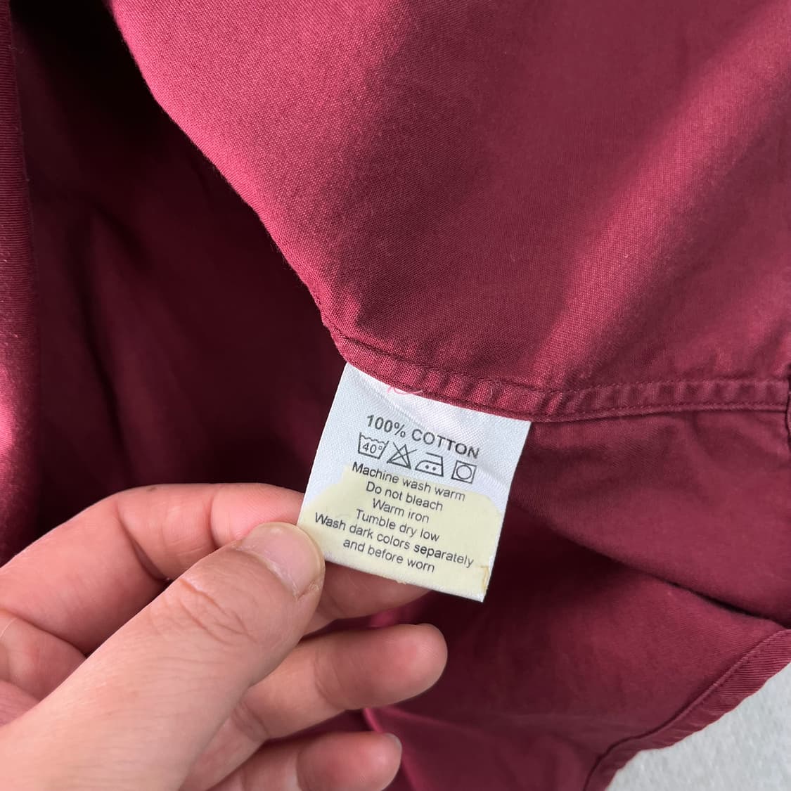 100 버버리 백화점택 기마로고 버건디 셔츠 상품이미지7