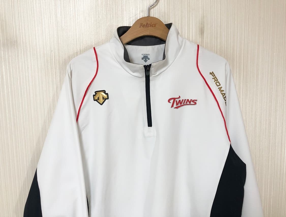 ) KBO 데상트 프로메이드 LG트윈스 하프집업 웜업 풀오버자켓/바막 L 상품이미지2