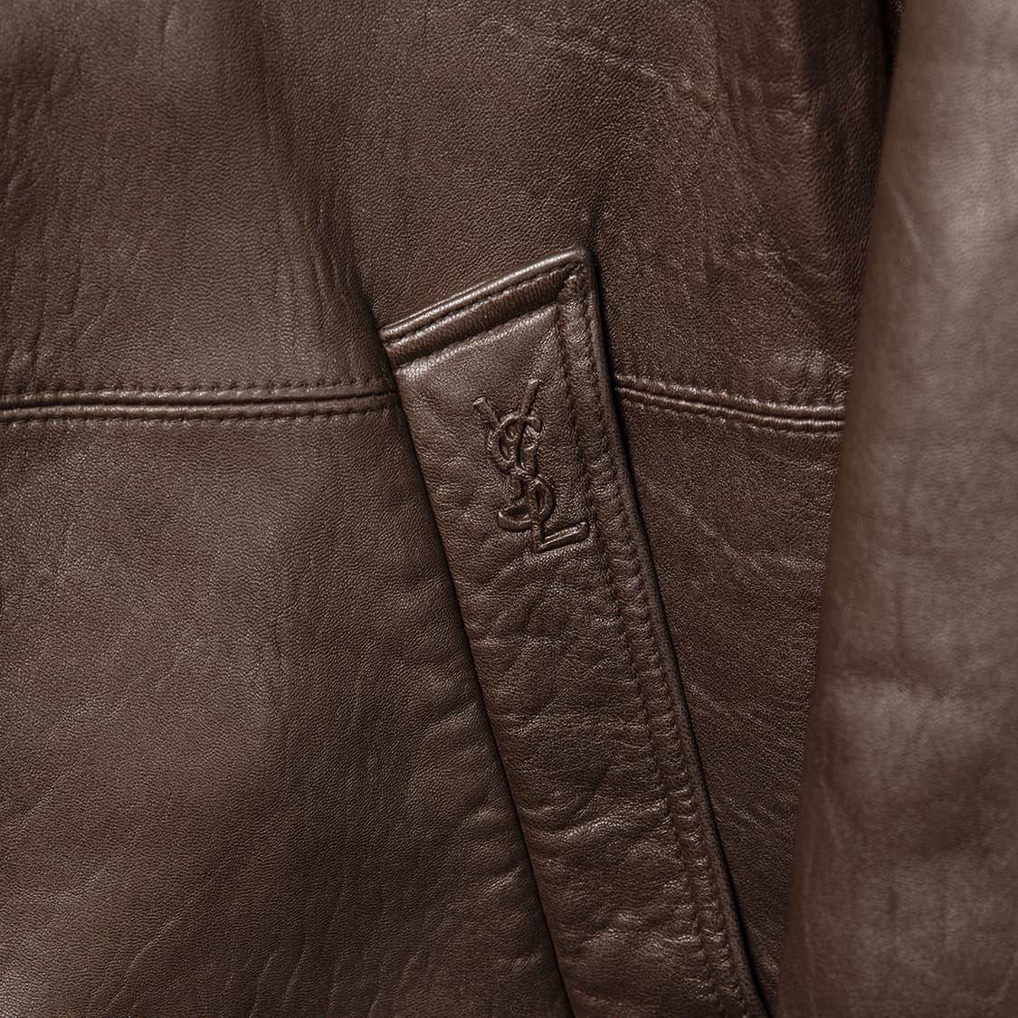 [107] 90s 입생로랑 쉽스킨 레더자켓 ESSES 상품이미지4