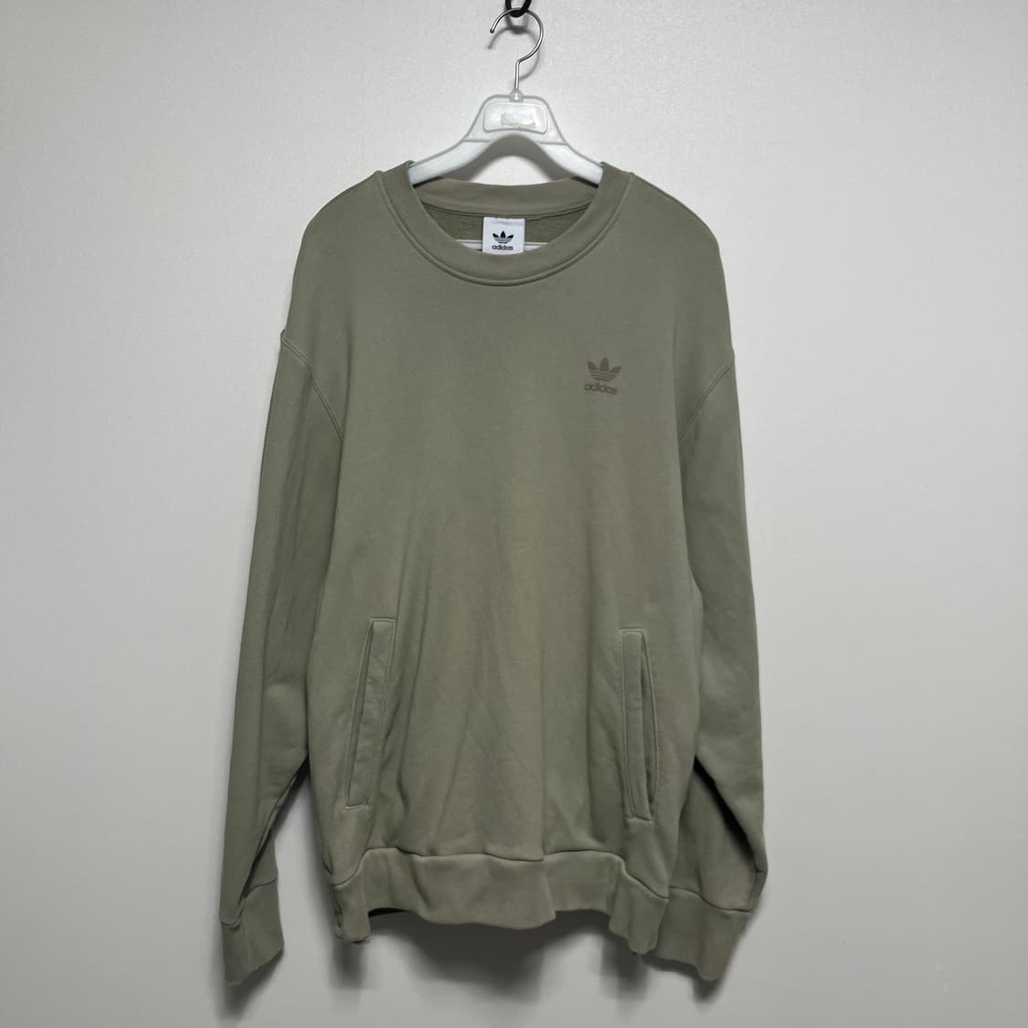 아디다스 에센셜 트레이닝 츄리닝 세트 카키 m 상품이미지3