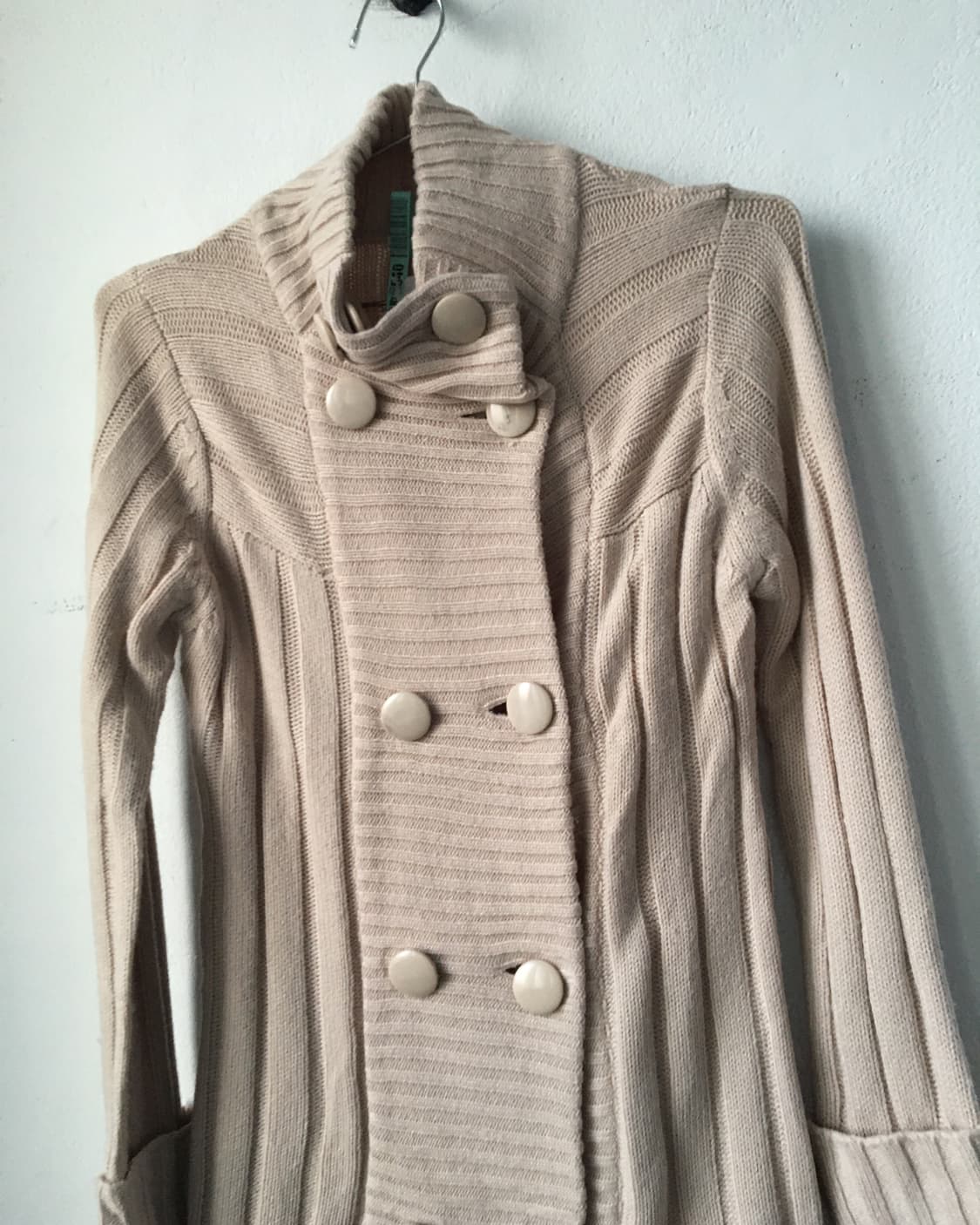 Double button high neck knit cardigan 상품이미지4