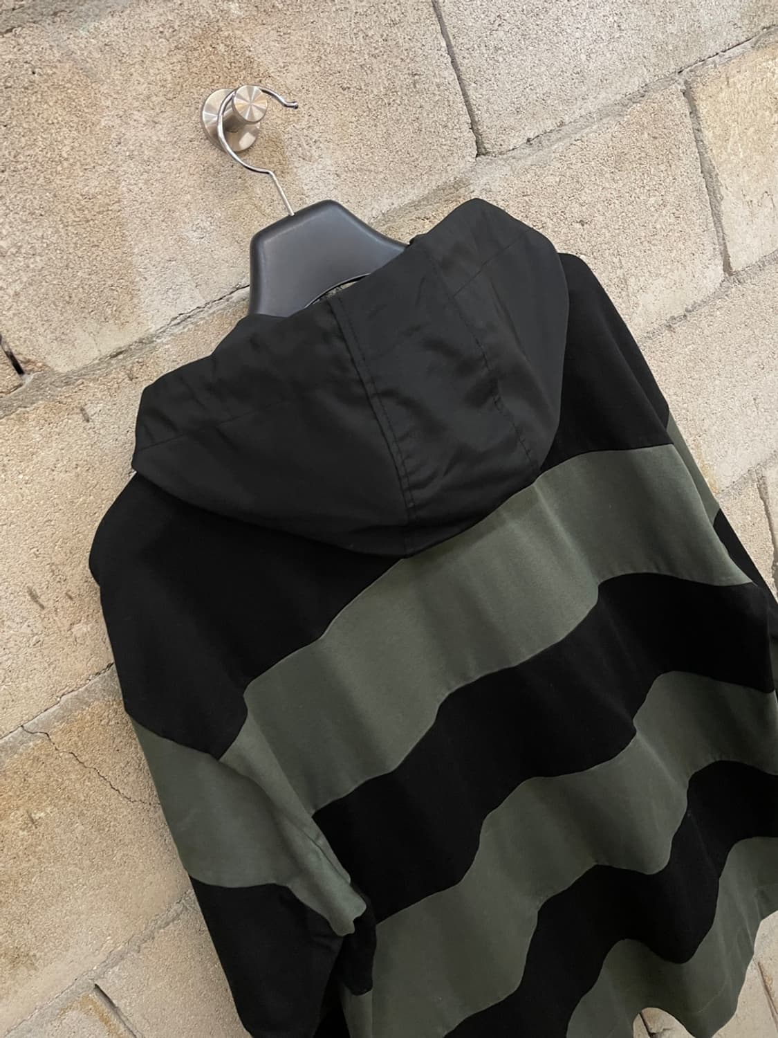 준지 디테쳐블 후드 스트라이프 럭비 셔츠 상품이미지5